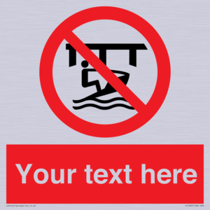 Custom Do not use watercraft in the vicinity of piers